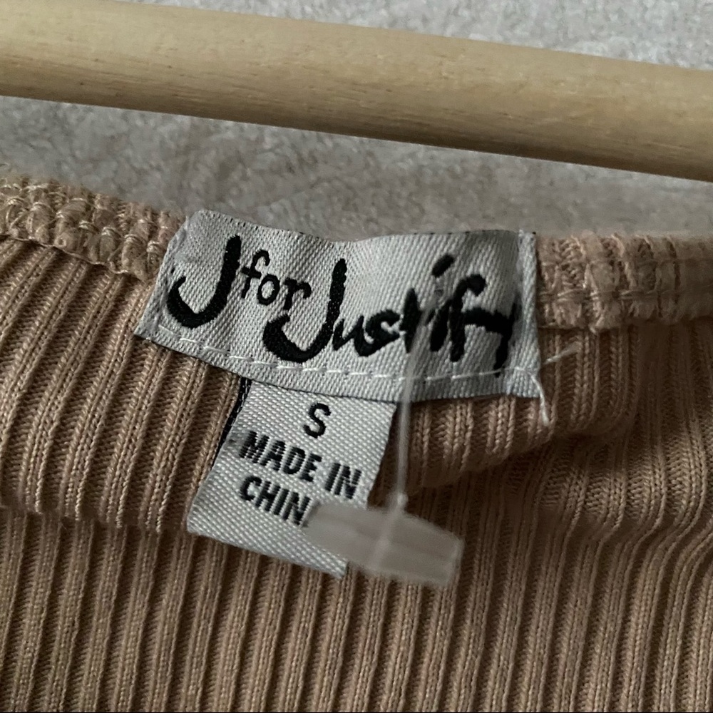 NWT Buckle J is for Justify Tan Ribbed Corset Dress - Picture 3 of 9